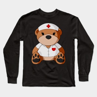 Nurse Teddy Bear Long Sleeve T-Shirt